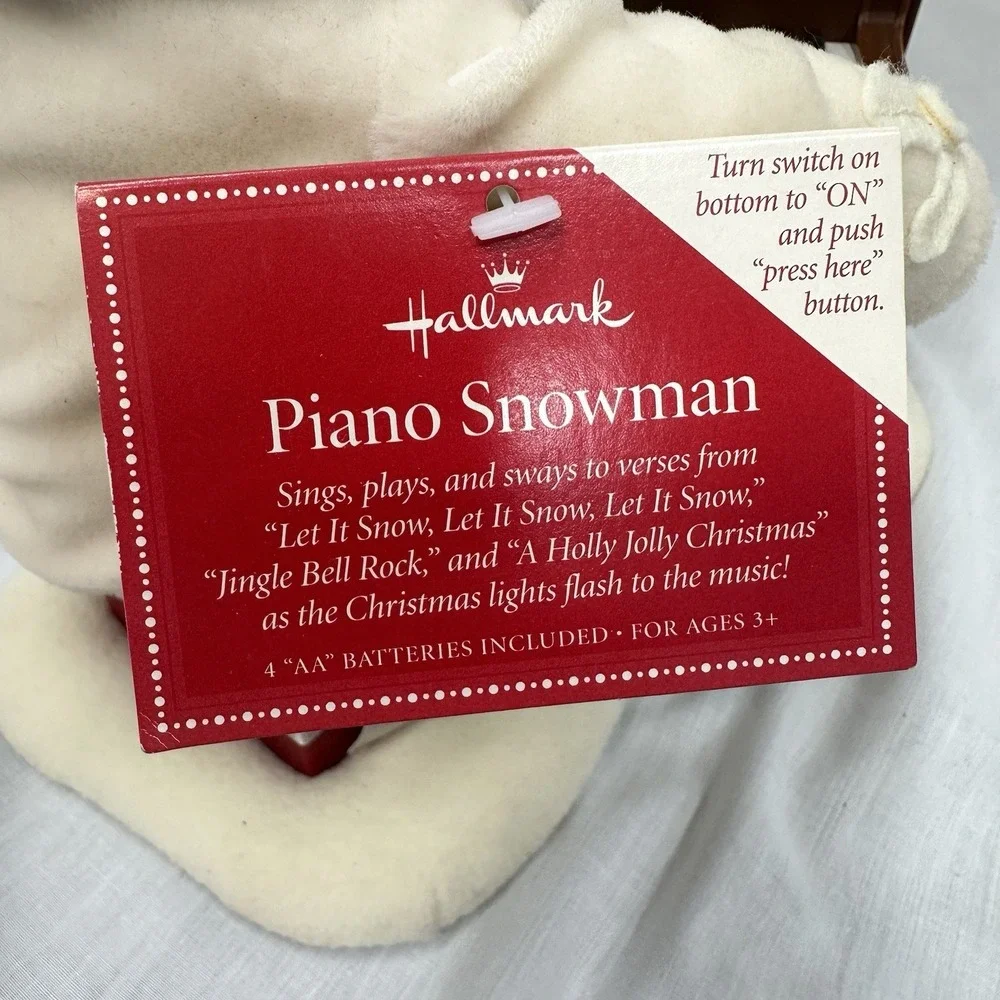 Hallmark 2005 Jingle Pals Piano Playing‎ Snowman Lights Music *No Movement *READ